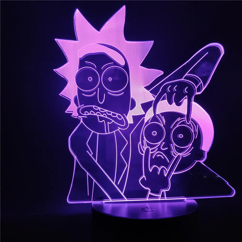Lámpara Acrilica Rick and Morty