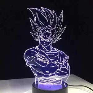 Lampara Acrilica De Goku SSj2