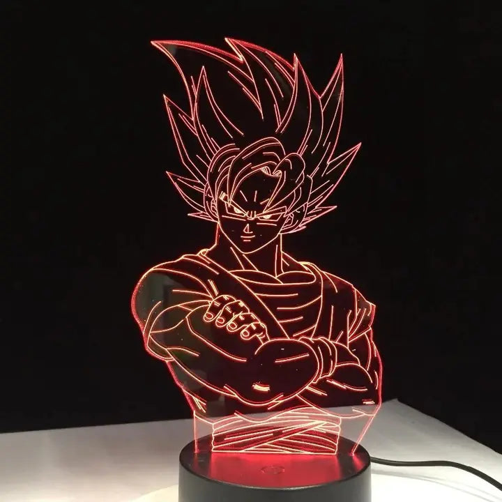 Lampara Acrilica De Goku SSj2