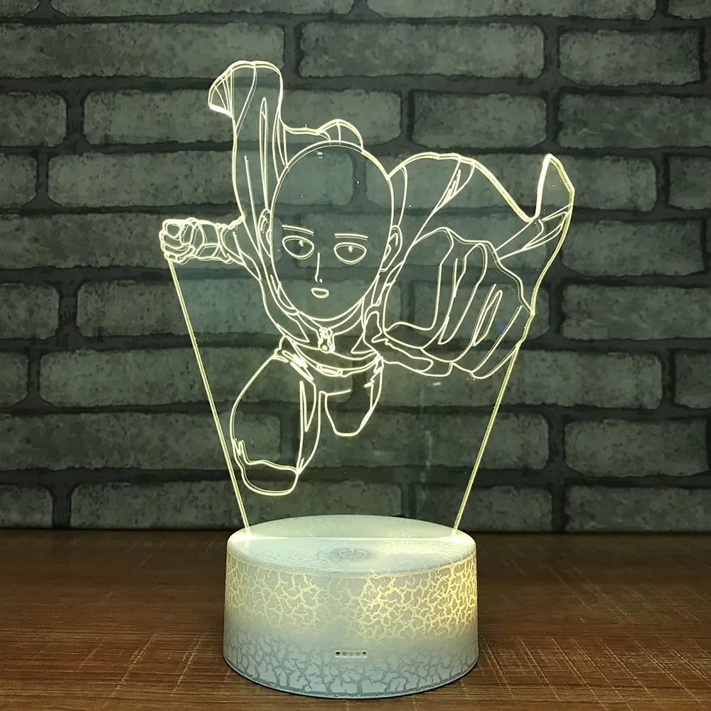 Lámpara Acrilica One Punch Man