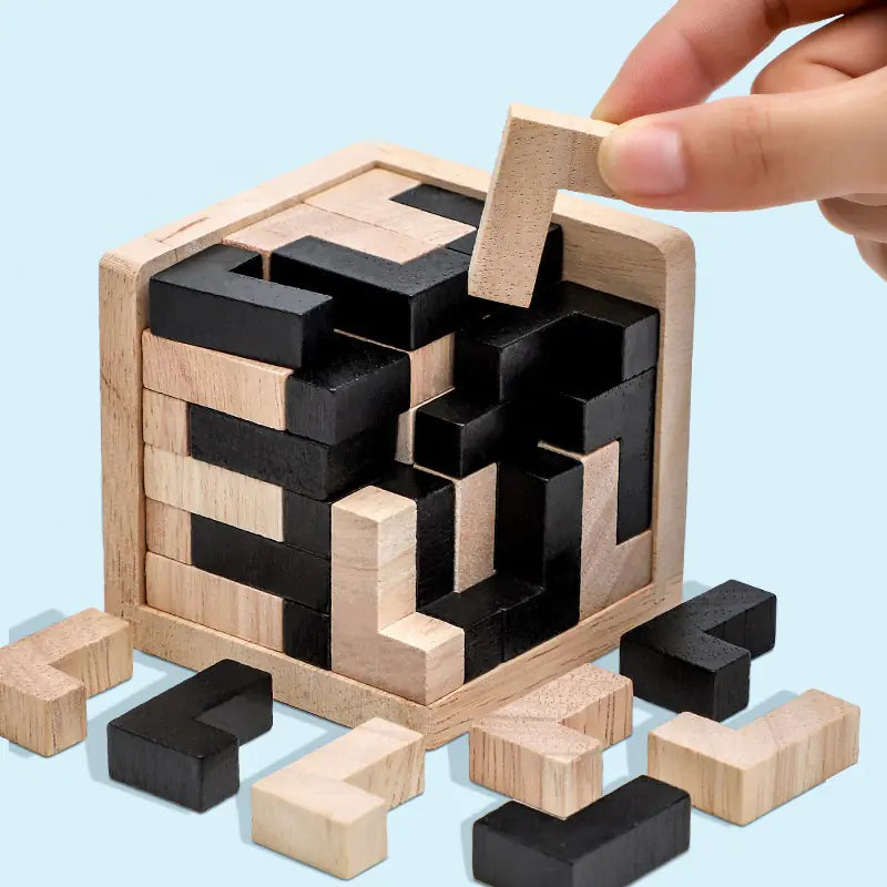 Juguete de Rompecabezas Cubo de Madera 3D