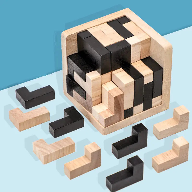 Juguete de Rompecabezas Cubo de Madera 3D