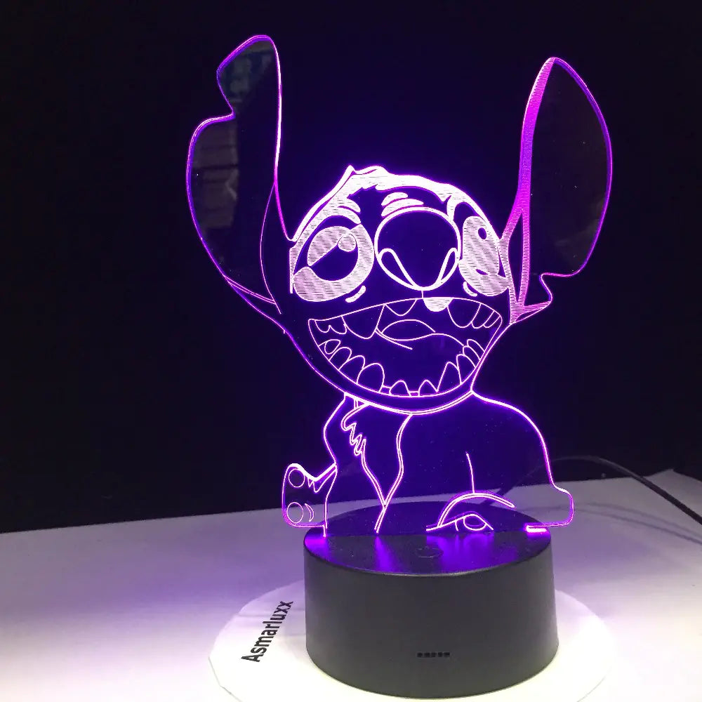 Lampara acrilica Stich Salvaje