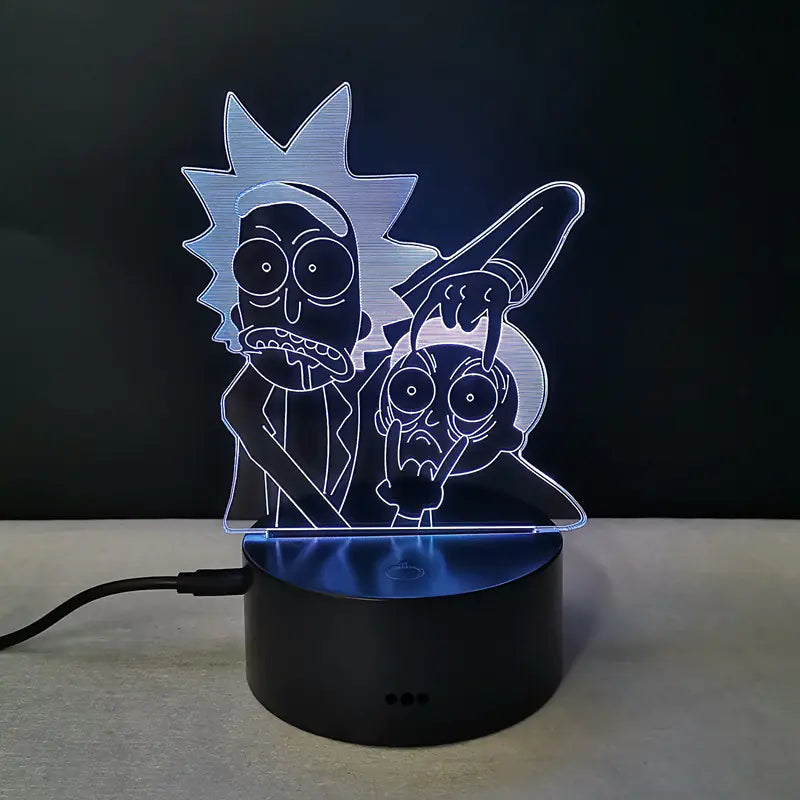 Lámpara Acrilica Rick and Morty
