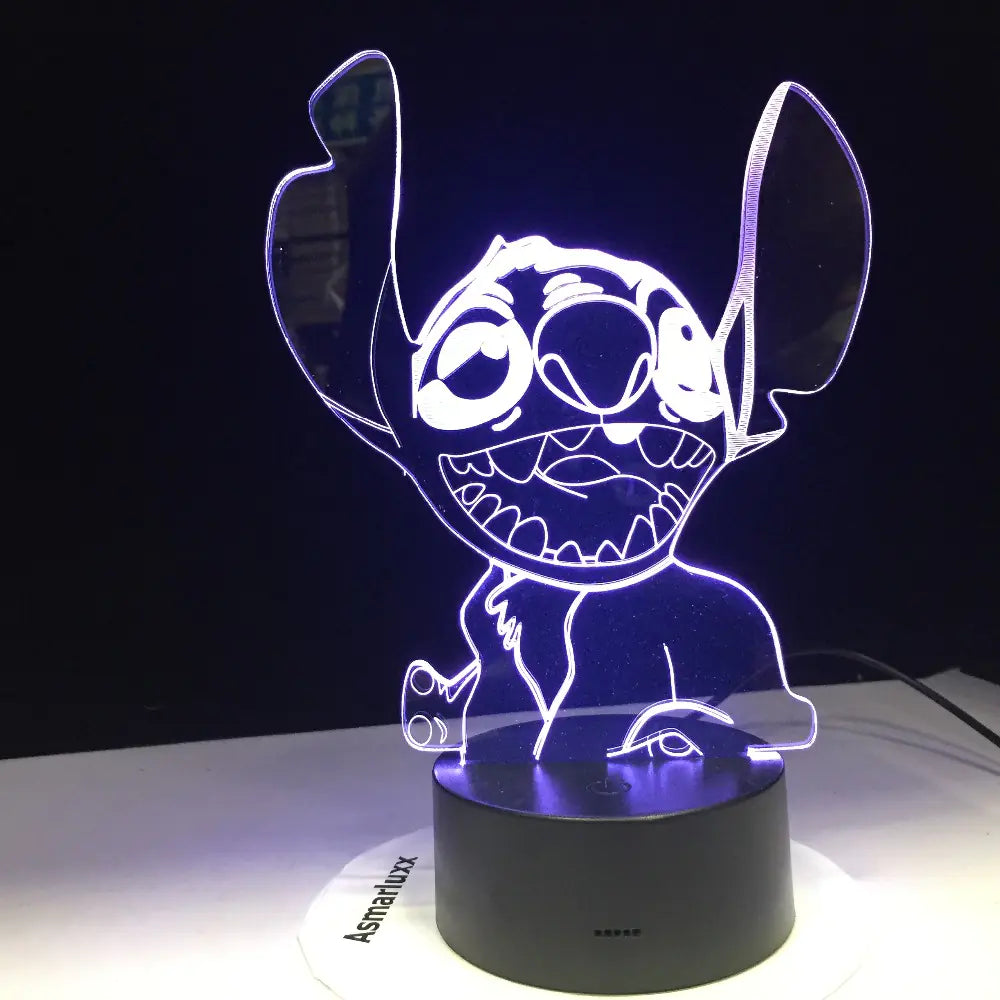 Lampara acrilica Stich Salvaje