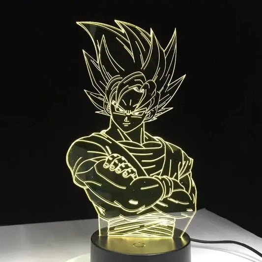 Lampara Acrilica De Goku SSj2