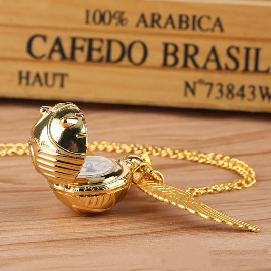 Harry Potter Reloj de Bolsillo Snitch Dorada