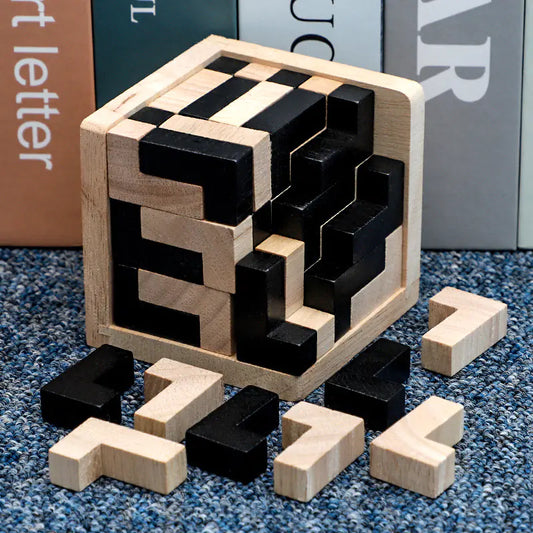 Juguete de Rompecabezas Cubo de Madera 3D